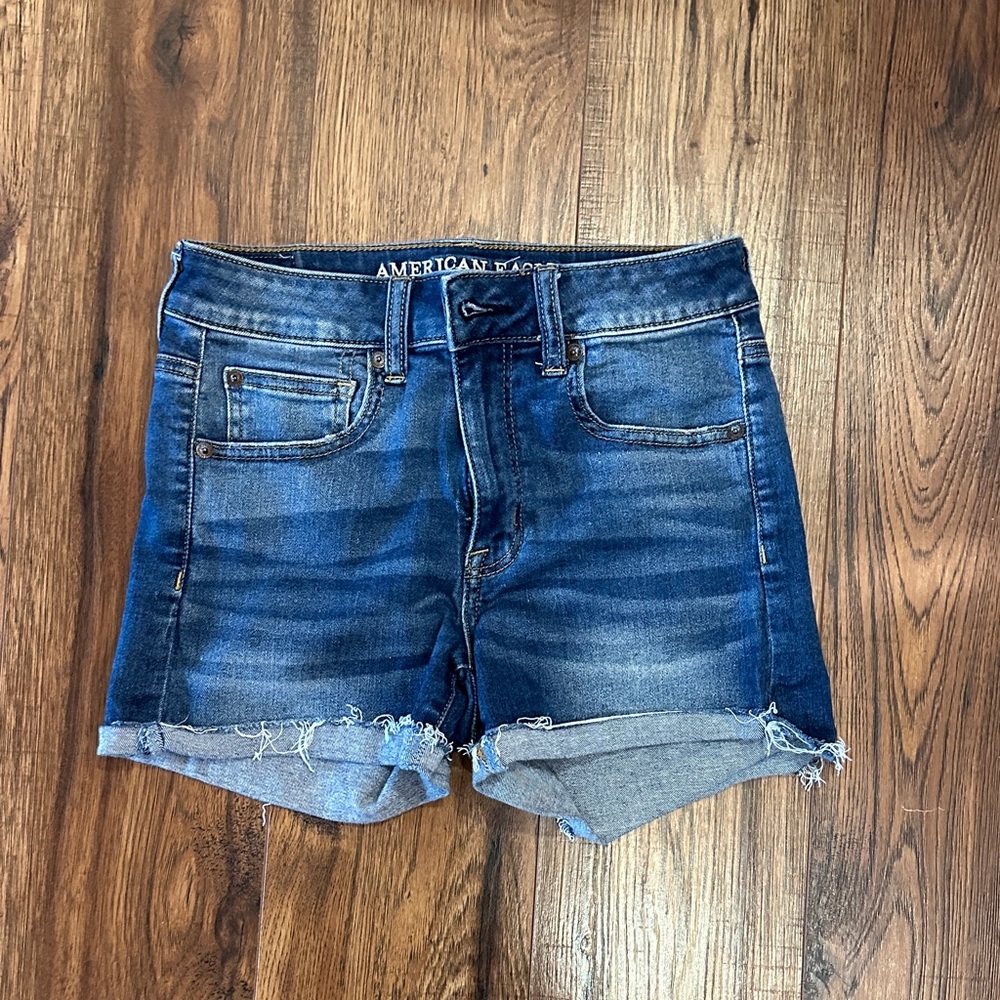 American Eagle Outfitters Women's Dark Blue Jean Shorts